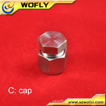 SS316 2000psig pressed 1/4 inch OD end tube plug cap for steel tube